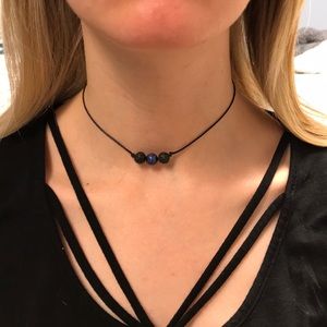 Lapis Lazuli and pumice stone choker